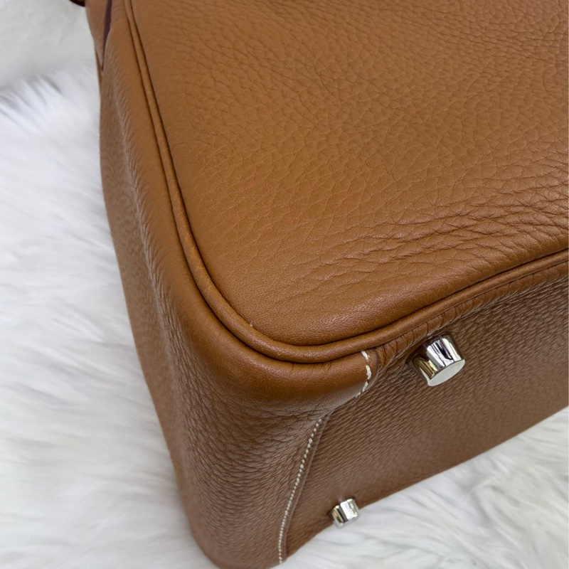 HERMES 愛馬仕 手袋 LINDY 30 37 單肩包/手提包 琳迪包 金棕色-9