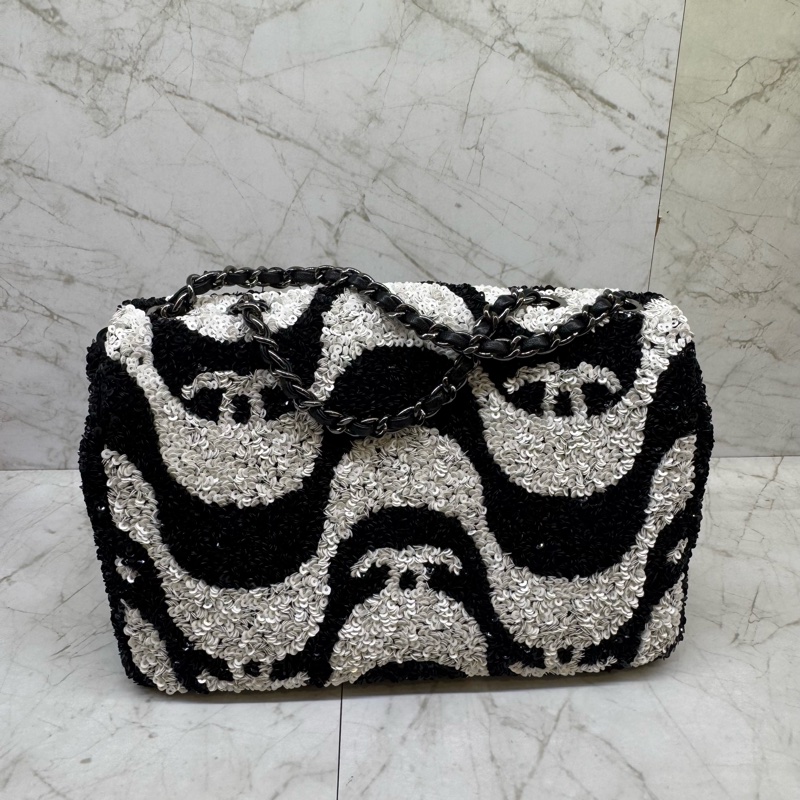 CHANEL黑白亮片MINI COCO/30-2