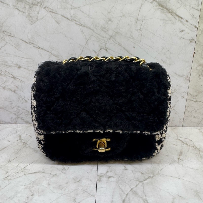 CHANEL 毛拚毛呢小方胖-30開-0