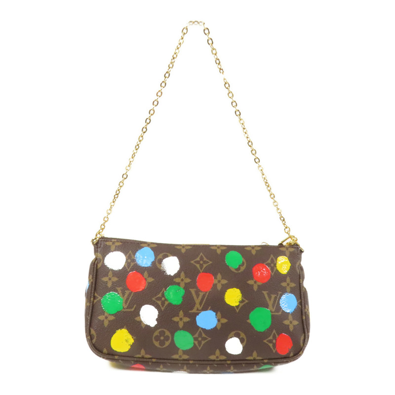 LOUIS VUITTON Monogram LV X YK Pochette金扣手挽肩背兩用袋-1