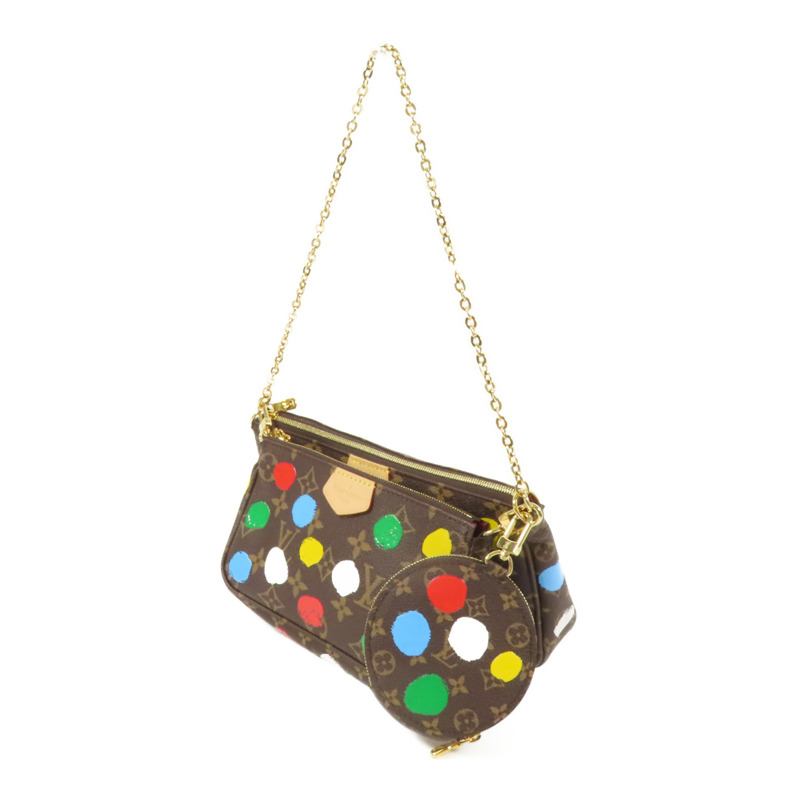 LOUIS VUITTON Monogram LV X YK Pochette金扣手挽肩背兩用袋-2