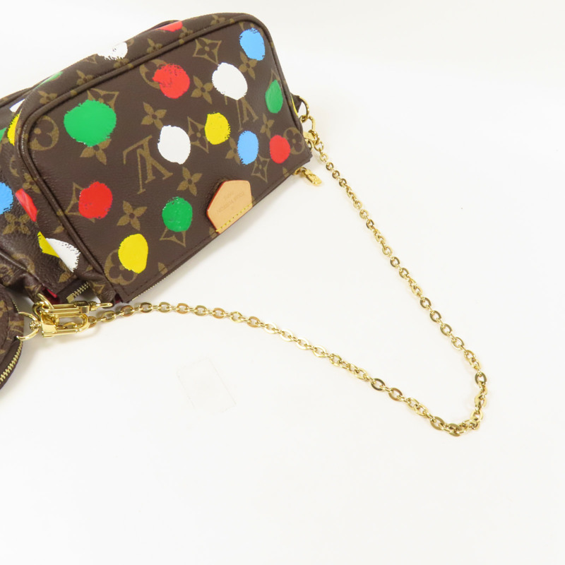 LOUIS VUITTON Monogram LV X YK Pochette金扣手挽肩背兩用袋-5