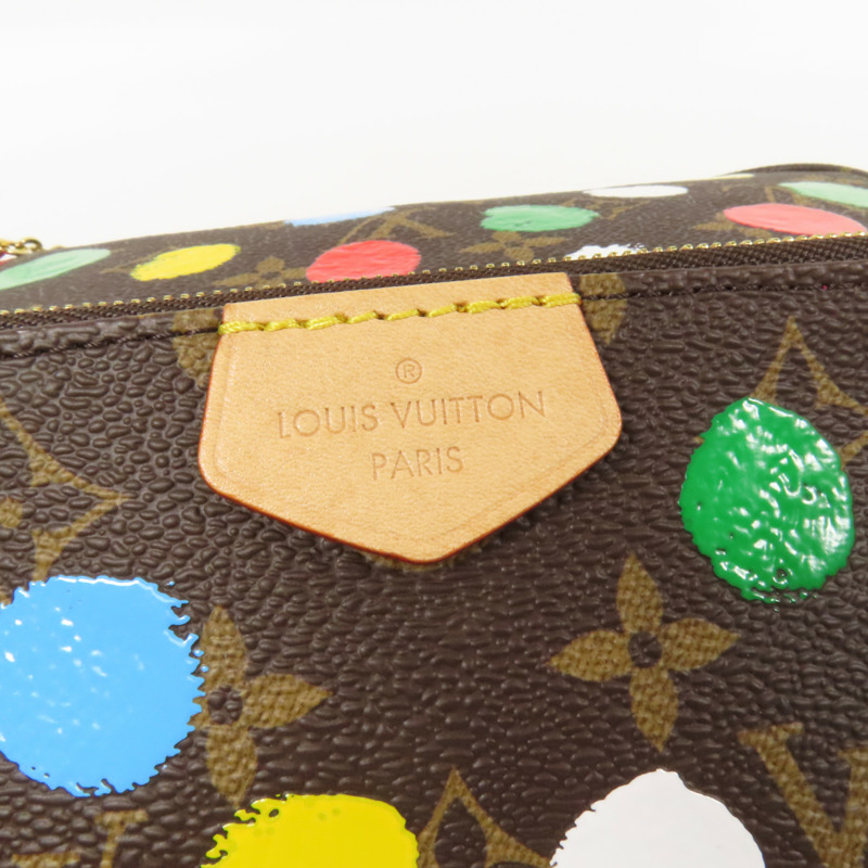 LOUIS VUITTON Monogram LV X YK Pochette金扣手挽肩背兩用袋-13