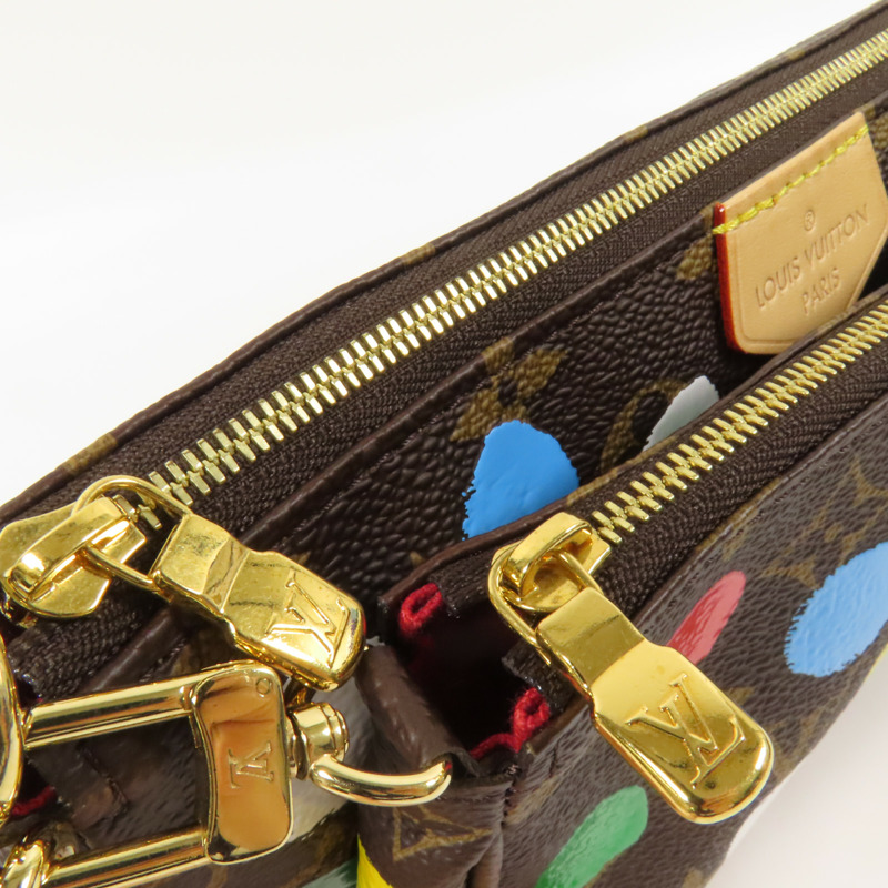 LOUIS VUITTON Monogram LV X YK Pochette金扣手挽肩背兩用袋-14