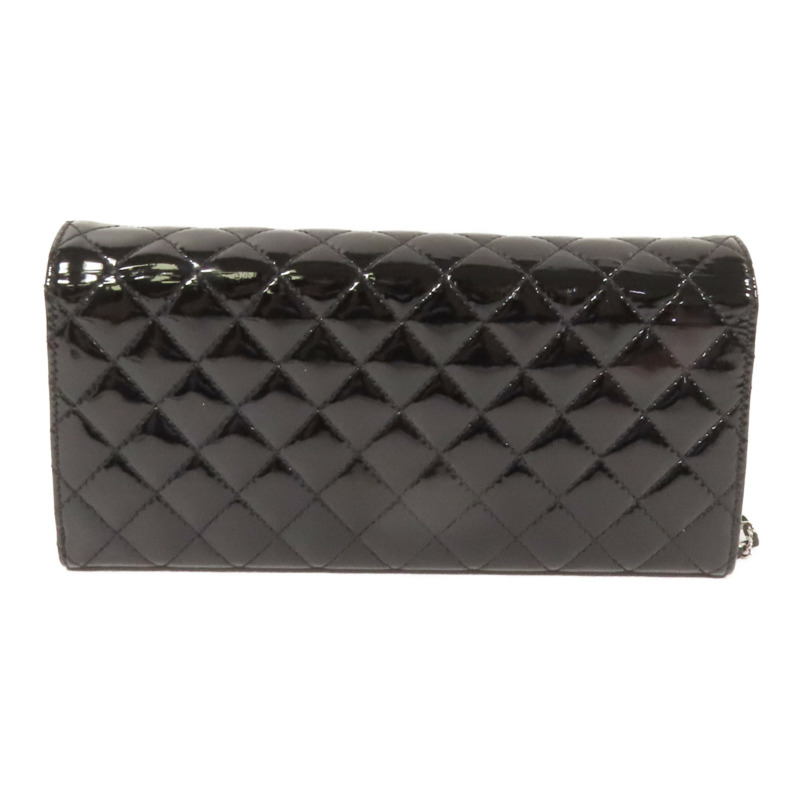CHANEL 漆皮皮革WOC Wallet On Chain銀扣鏈帶肩背袋-2