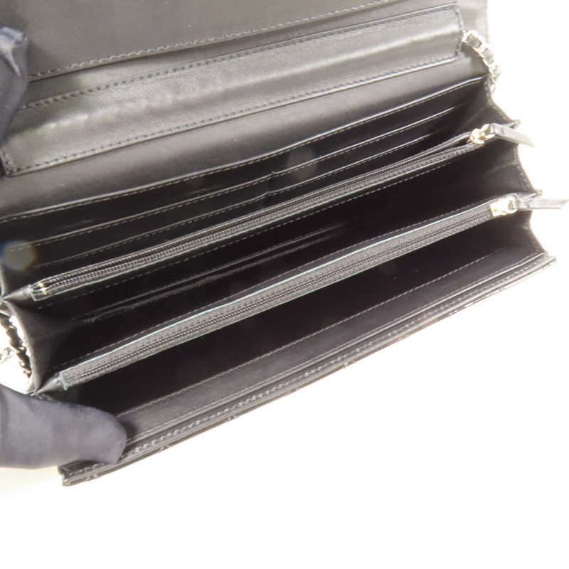 CHANEL 漆皮皮革WOC Wallet On Chain銀扣鏈帶肩背袋-4