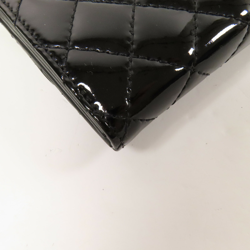 CHANEL 漆皮皮革WOC Wallet On Chain銀扣鏈帶肩背袋-12
