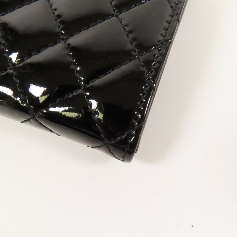 CHANEL 漆皮皮革WOC Wallet On Chain銀扣鏈帶肩背袋-13