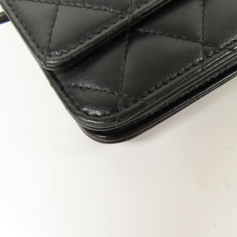 CHANEL 羊皮皮革Trandy CC WOC金扣鏈帶肩背袋-10