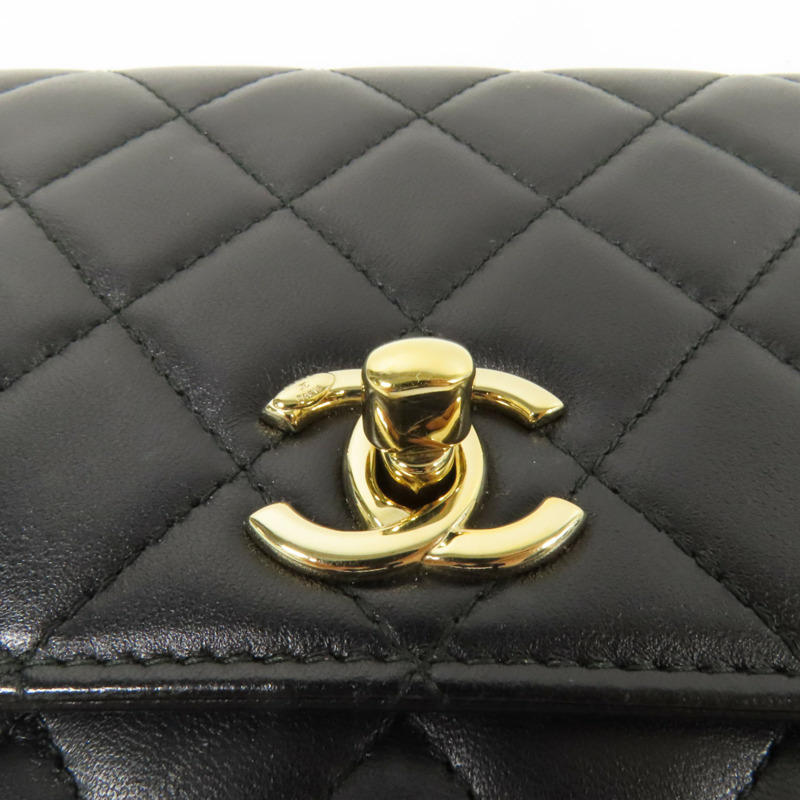 CHANEL 羊皮皮革Trandy CC WOC金扣鏈帶肩背袋-14