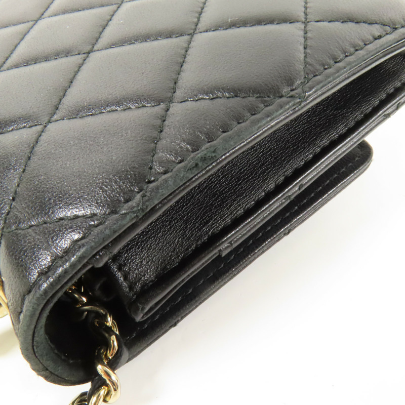 CHANEL 羊皮皮革Trandy CC WOC金扣鏈帶肩背袋-17