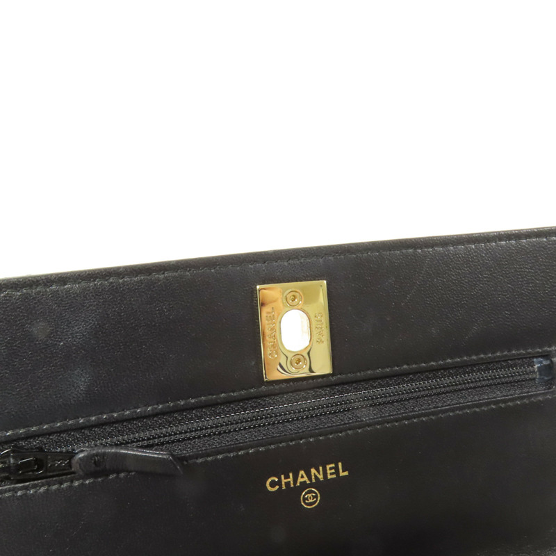 CHANEL 羊皮皮革Trandy CC WOC金扣鏈帶肩背袋-19