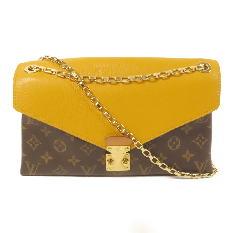 LOUIS VUITTON Monogram Pallas Chain Bag金扣鏈帶肩背袋-0