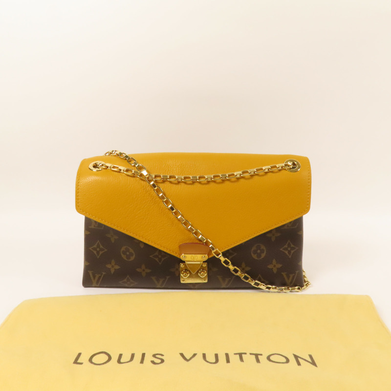 LOUIS VUITTON Monogram Pallas Chain Bag金扣鏈帶肩背袋-6