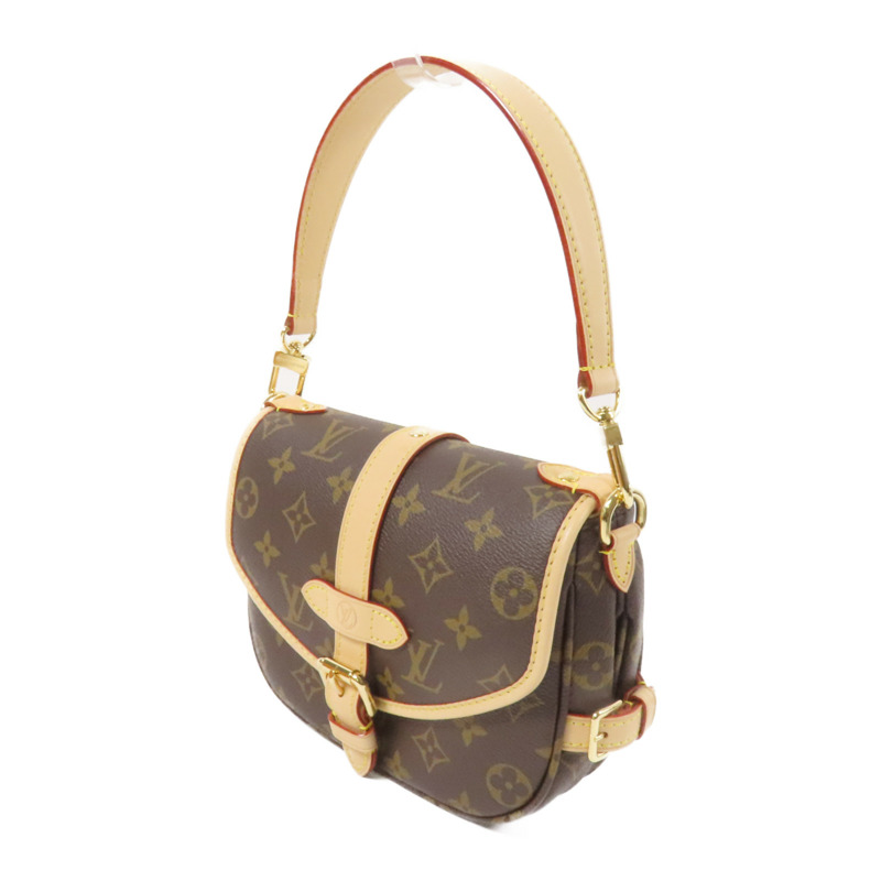 LOUIS VUITTON Monogram Saumur BB金扣手挽肩背兩用袋-2