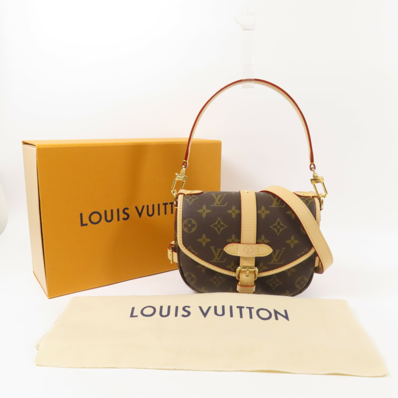 LOUIS VUITTON Monogram Saumur BB金扣手挽肩背兩用袋-8