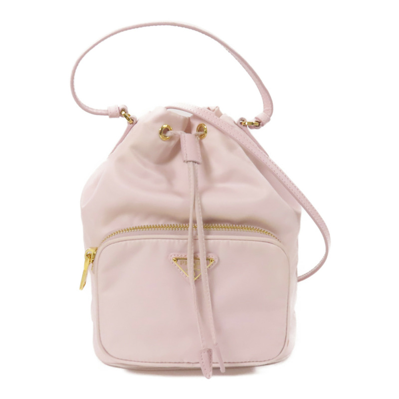 PRADA 尼龍Duet Re-Nylon Bucket Bag金扣手挽肩背袋兩用袋-0