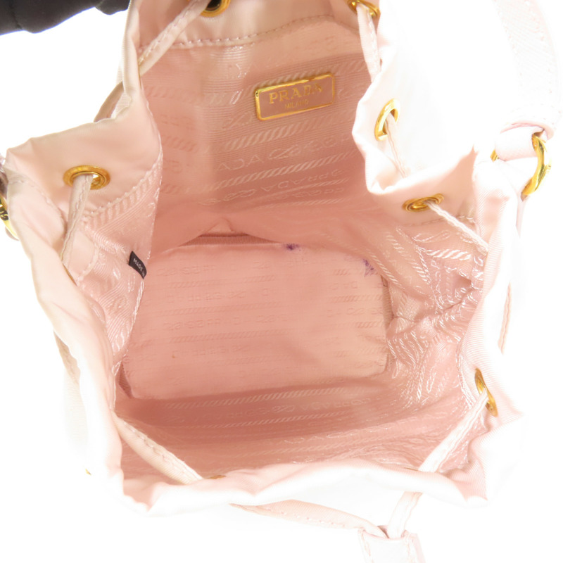 PRADA 尼龍Duet Re-Nylon Bucket Bag金扣手挽肩背袋兩用袋-4