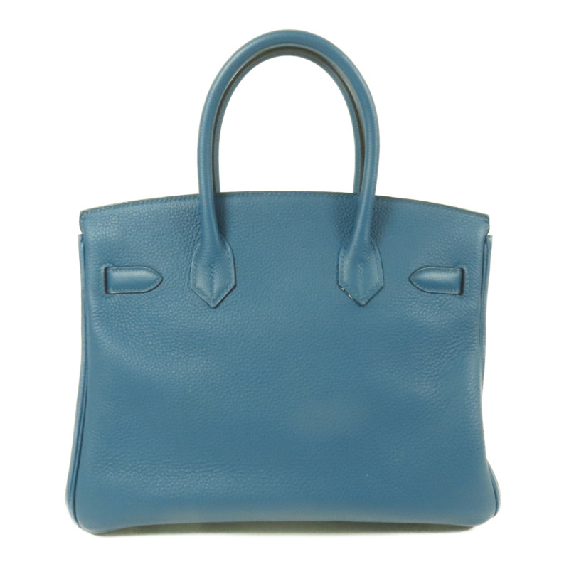 HERMES Togo皮革Birkin 30金扣手挽袋Bleu de Galice-1