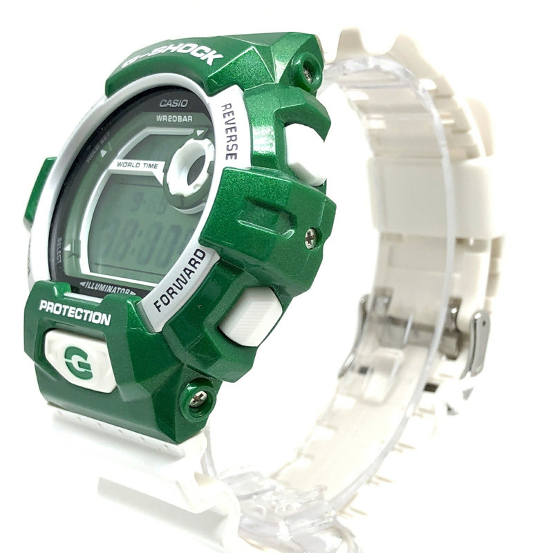 G-SHOCK CASIO G-8900CS-3 瘋狂色彩手錶,大錶殼,高亮度 LED 背光,金屬綠白色飾面,2014 年 7 月發售,三國丘店,ITAE5L75JUHY-2