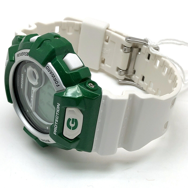 G-SHOCK CASIO G-8900CS-3 瘋狂色彩手錶,大錶殼,高亮度 LED 背光,金屬綠白色飾面,2014 年 7 月發售,三國丘店,ITAE5L75JUHY-4