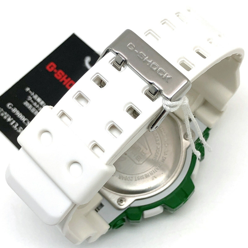 G-SHOCK CASIO G-8900CS-3 瘋狂色彩手錶，大錶殼，高亮度 LED 背光，金屬綠白色飾面，2014 年 7 月發售，三國丘店，ITAE5L75JUHY-6
