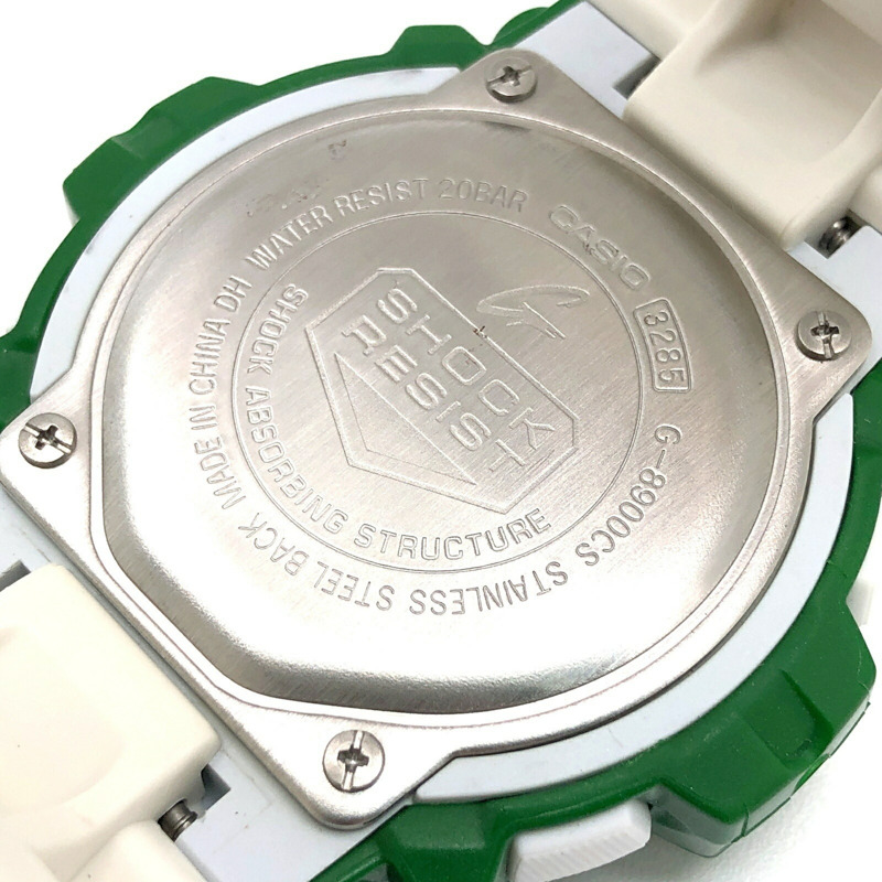 G-SHOCK CASIO G-8900CS-3 瘋狂色彩手錶,大錶殼,高亮度 LED 背光,金屬綠白色飾面,2014 年 7 月發售,三國丘店,ITAE5L75JUHY-7