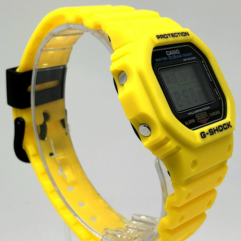 G-SHOCK CASIO DWE-5600R-9 手錶，黃色 Speed，早期色彩復興，替換錶帶和錶圈套裝，DW-5600C-9B 復刻版，2021 年 10 月發售，三國丘店，IT1MCKIY7TCC-1