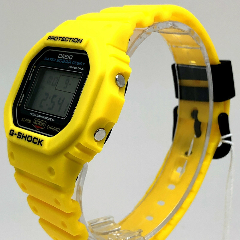 G-SHOCK CASIO DWE-5600R-9 手錶，黃色 Speed，早期色彩復興，替換錶帶和錶圈套裝，DW-5600C-9B 復刻版，2021 年 10 月發售，三國丘店，IT1MCKIY7TCC-2