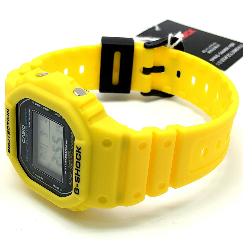 G-SHOCK CASIO DWE-5600R-9 手錶，黃色 Speed，早期色彩復興，替換錶帶和錶圈套裝，DW-5600C-9B 復刻版，2021 年 10 月發售，三國丘店，IT1MCKIY7TCC-4