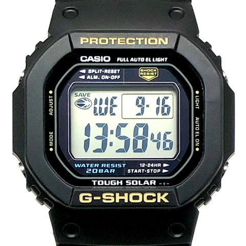 G-SHOCK CASIO G-5600-9 強韌太陽能手錶 金色版 方形設計 黑色 2002年9月 三國丘店 IT1EMEWJFUYE