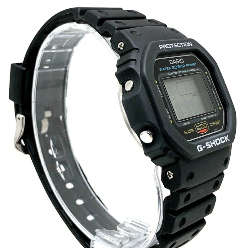 G-SHOCK CASIO DW-5600C-1 M691 手錶，CASIO 官方修復，國內 20 巴速度型號，無階梯式錶圈，旋入式錶背，鏡面拋光，微型燈泡，80 年代，1987 年 6 月發售，三國丘店，IT1IT8P0525G-1