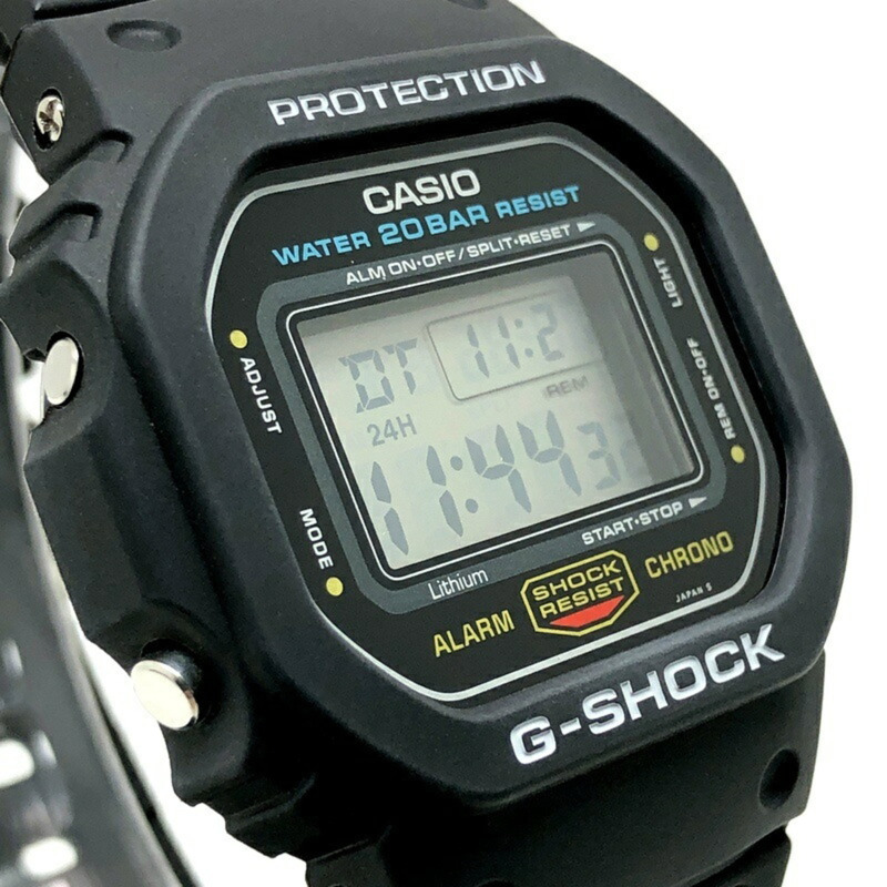 G-SHOCK CASIO DW-5600C-1 M691 手錶,CASIO 官方修復,國內 20 巴速度型號,無階梯式錶圈,旋入式錶背,鏡面拋光,微型燈泡,80 年代,1987 年 6 月發售,三國丘店,IT1IT8P0525G-3