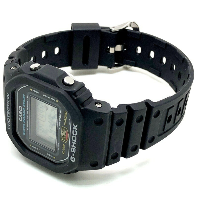 G-SHOCK CASIO DW-5600C-1 M691 手錶,CASIO 官方修復,國內 20 巴速度型號,無階梯式錶圈,旋入式錶背,鏡面拋光,微型燈泡,80 年代,1987 年 6 月發售,三國丘店,IT1IT8P0525G-4