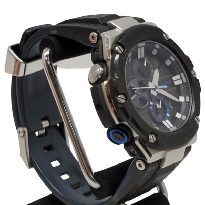 G-SHOCK CASIO GST-B100XA-1A G-STEEL 手錶,配備碳纖維錶圈、堅固太陽能、藍牙、行動連接、LED 燈、指針式、黑白,2017 年 11 月發售,貝塚店,ITWDJBT4AG-2
