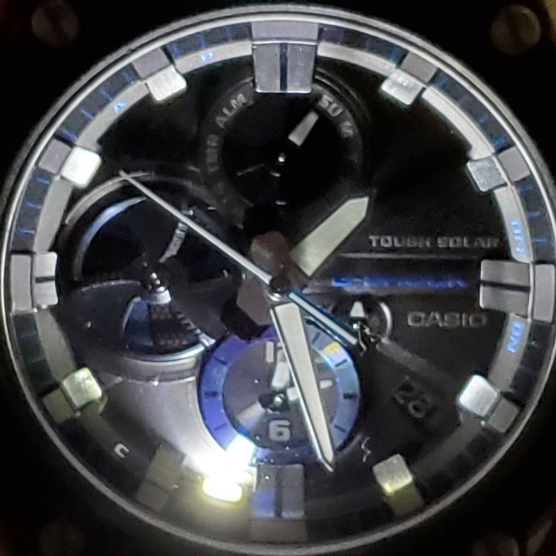 G-SHOCK CASIO GST-B100XA-1A G-STEEL 手錶,配備碳纖維錶圈、堅固太陽能、藍牙、行動連接、LED 燈、指針式、黑白,2017 年 11 月發售,貝塚店,ITWDJBT4AG-6