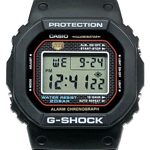 G-SHOCK CASIO DW-5000-1 手錶，復刻初代 DW-5000C，螺旋式後蓋 EL 背光，2001 年 3 月發售，三國丘店 ITWHHXGDC8KG