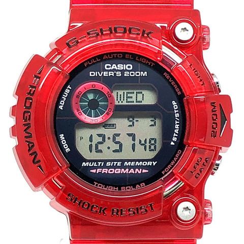G-SHOCK CASIO FROGMAN 入るくどど2003手錶 GW-203K-4 糖果紅 鏤空 堅固耐用 太陽能 9代入るくどど型號 6月發售 三國丘店 ITL3FEU65GH2