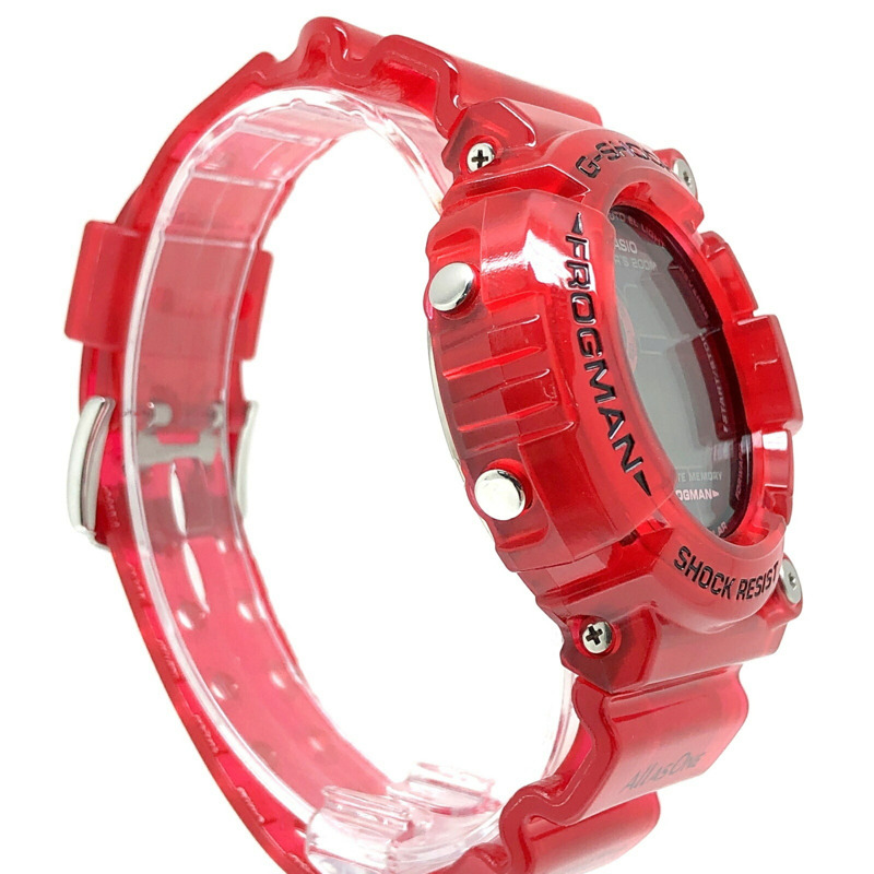 G-SHOCK CASIO FROGMAN 入るくどど2003手錶 GW-203K-4 糖果紅 鏤空 堅固耐用 太陽能 9代入るくどど型號 6月發售 三國丘店 ITL3FEU65GH2-1