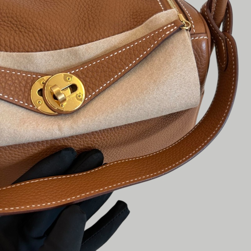 Hermes lindy 26 金棕金扣-12