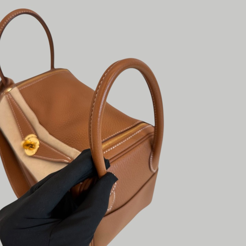 Hermes lindy 26 金棕金扣-15