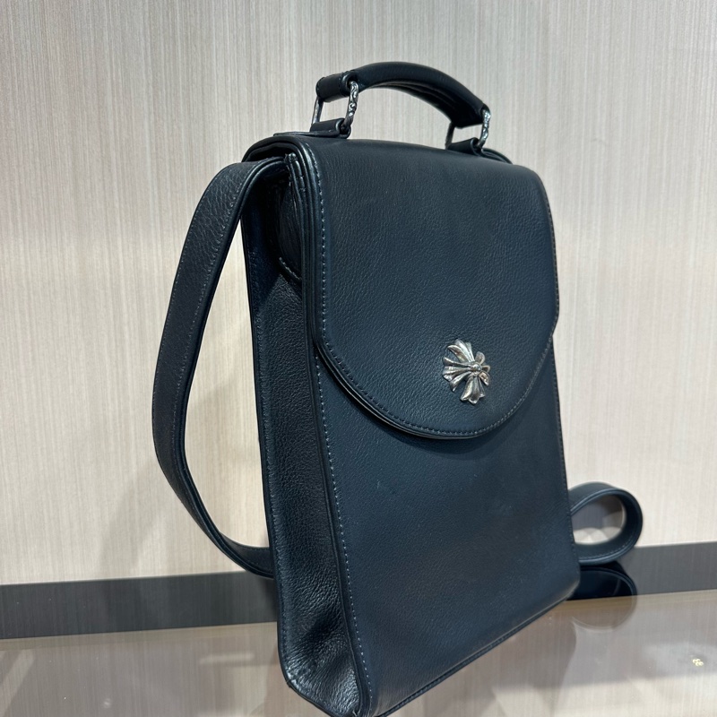 Chrome Hearts 克罗心 黑色盒子包 长方形十字架银扣相机包 单肩包-1
