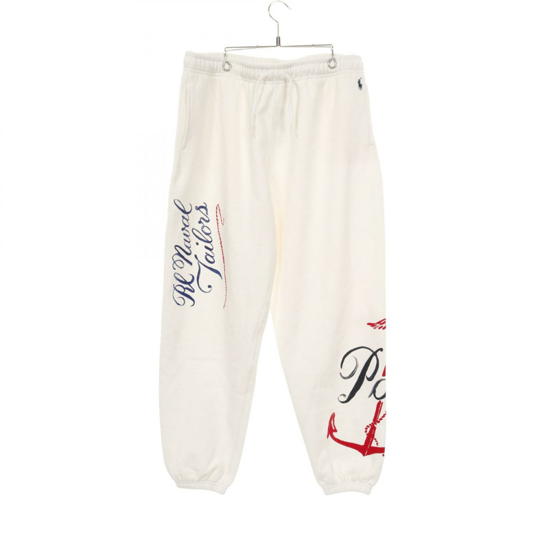 POLO RALPH LAUREN 航海標誌羊毛運動褲棉質白色 #L 女款-0
