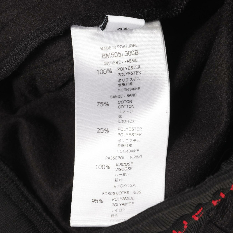 紀梵希男士短褲，聚酯材質，黑色/紅色，XS碼，二手。-3