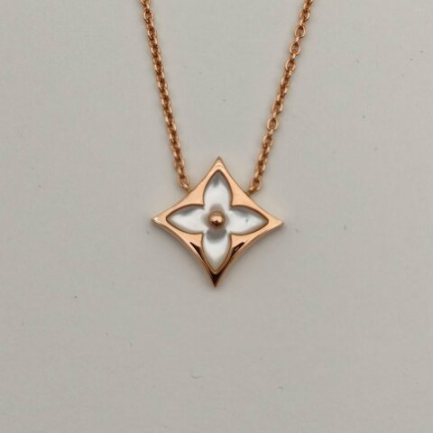 18K玫瑰金 白貝母 玫瑰金 COLOR BLOSSOM 項鍊 18K