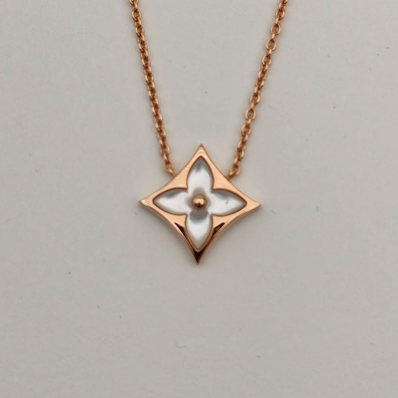 18K玫瑰金 白貝母 玫瑰金 COLOR BLOSSOM 項鍊 18K-0