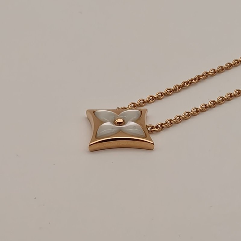 18K玫瑰金 白貝母 玫瑰金 COLOR BLOSSOM 項鍊 18K-1