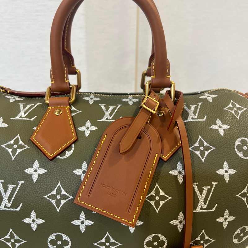 LV 墨綠小牛皮Speedy P9 30手提斜背波士頓包M15241-1
