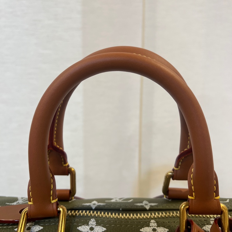 LV 墨綠小牛皮Speedy P9 30手提斜背波士頓包M15241-2