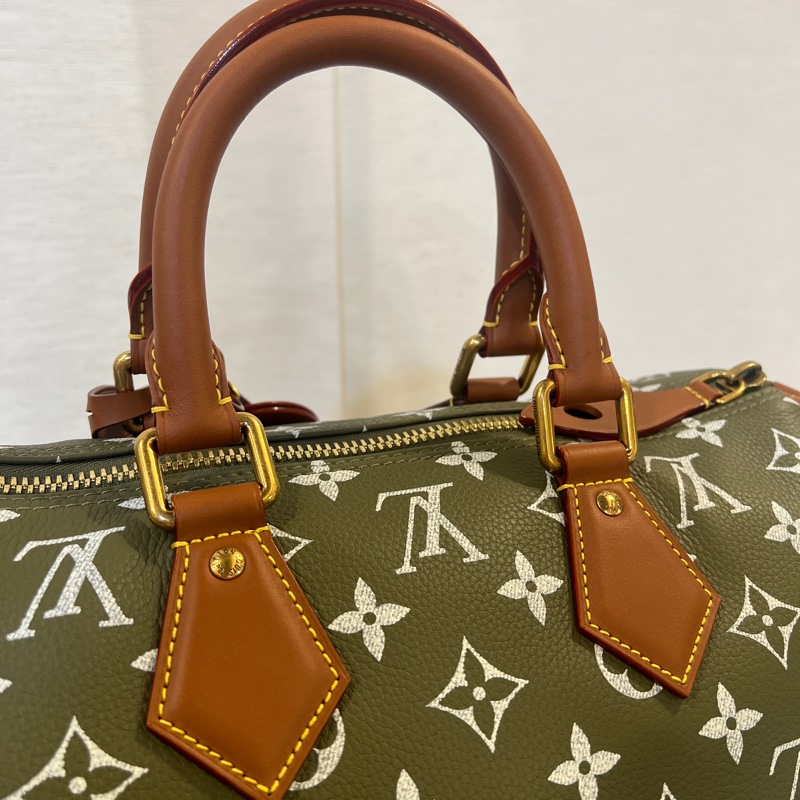 LV 墨綠小牛皮Speedy P9 30手提斜背波士頓包M15241-9